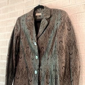 Vintage Amanda Smith Silver Jacquard Jacket